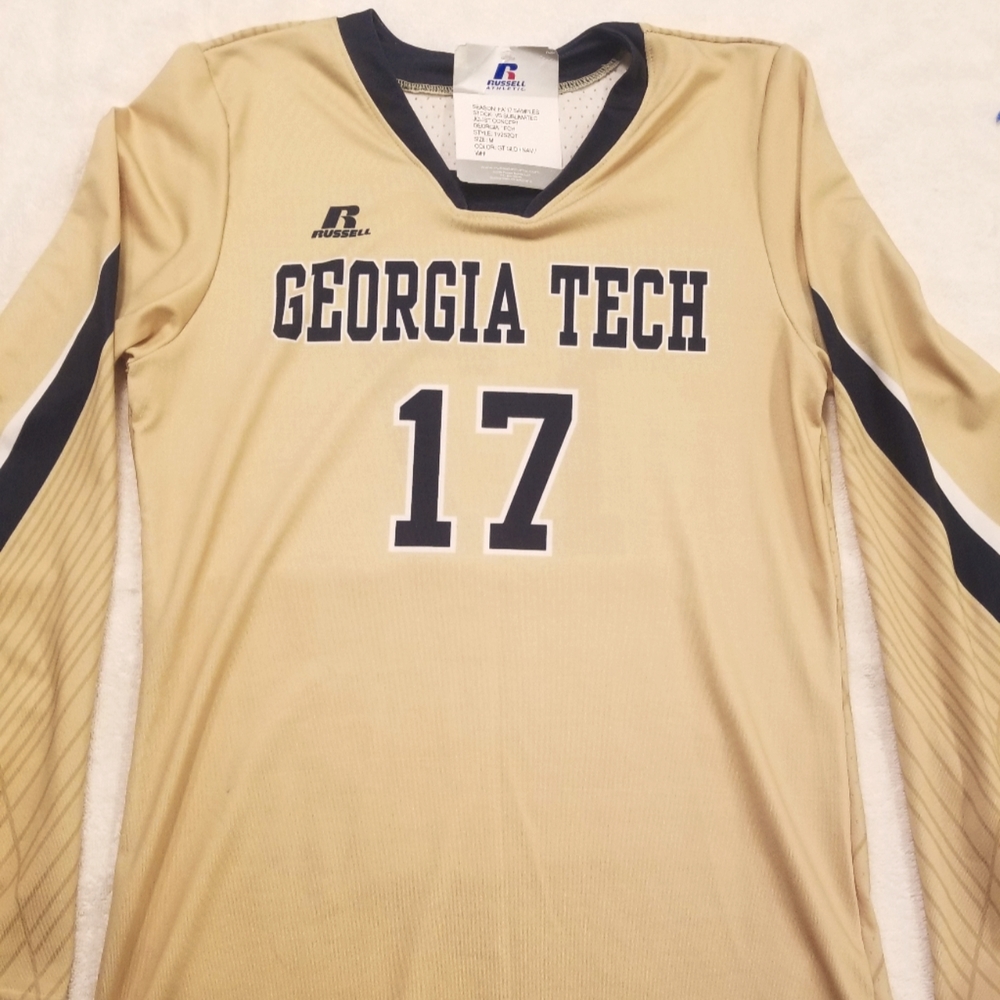 Georgia Tech Yellow Jackets Jersey Softball Baseball Soccer Gold Tee Size Medium